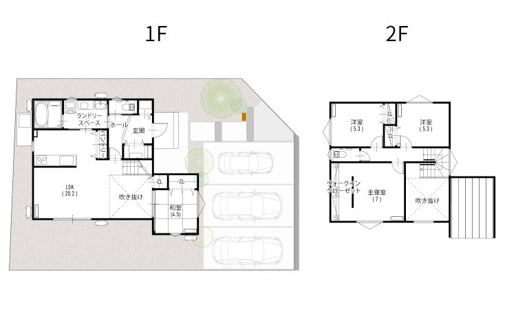 1号地間取り図