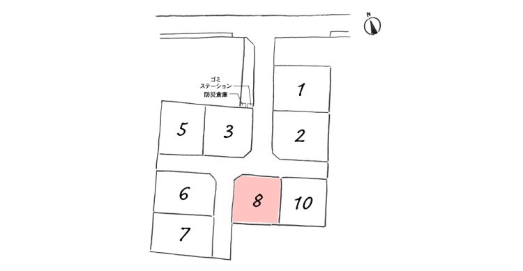 下田井8号地区画図