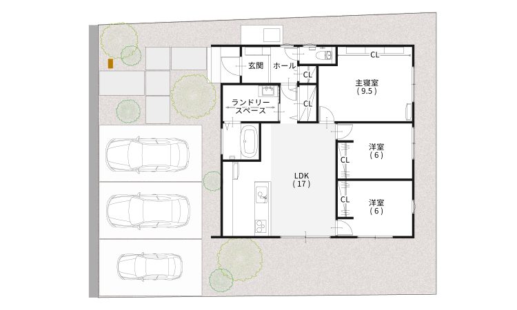 1号地間取り図