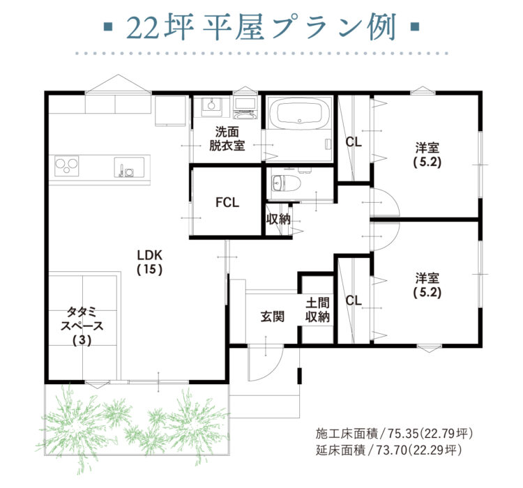 22坪プラン間取り